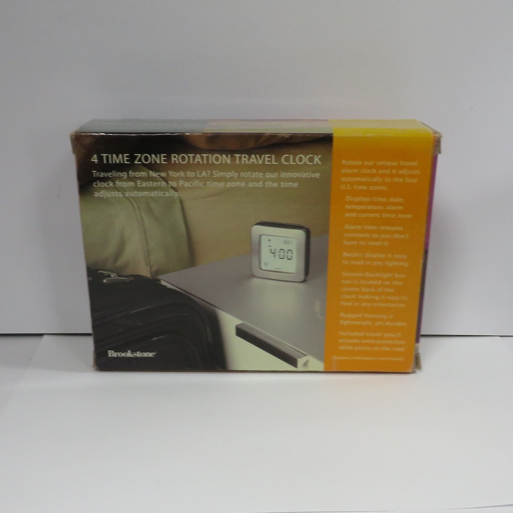 BROOKSTONE 4 TIME ZONE ROTATION TRAVEL CLOCK (RE33) All About Cash